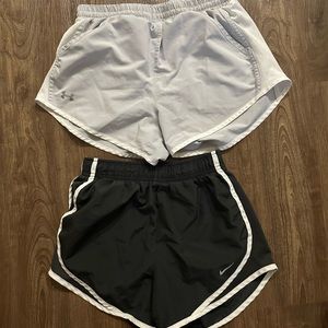 Under Armour and Nike Women's Shorts Set - White and Black
